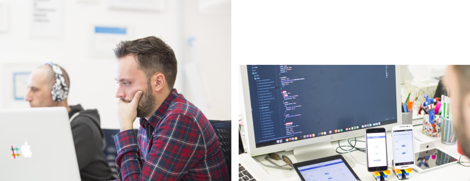 Antonio lavora al computer