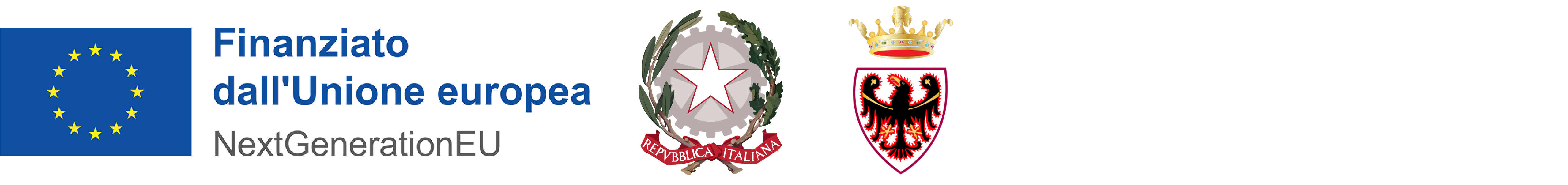 Logo dell'Unione Europea con la scritta Finanziato dall'Unione europea – NextGenerationEU, accanto al logo della Repubblica Italiana.